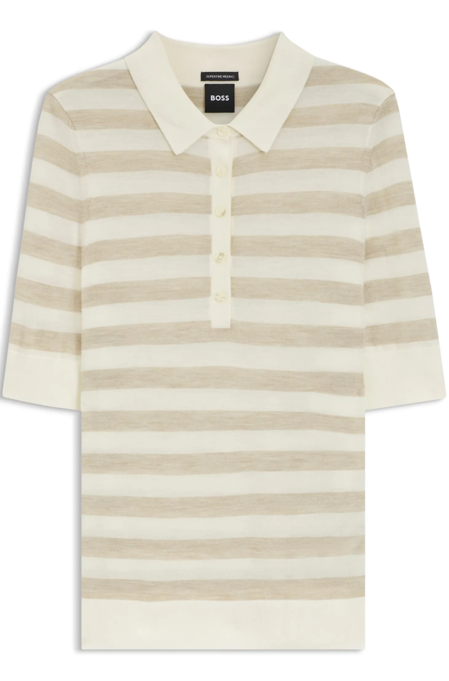 Strick-Poloshirt aus superfeiner Merinowolle