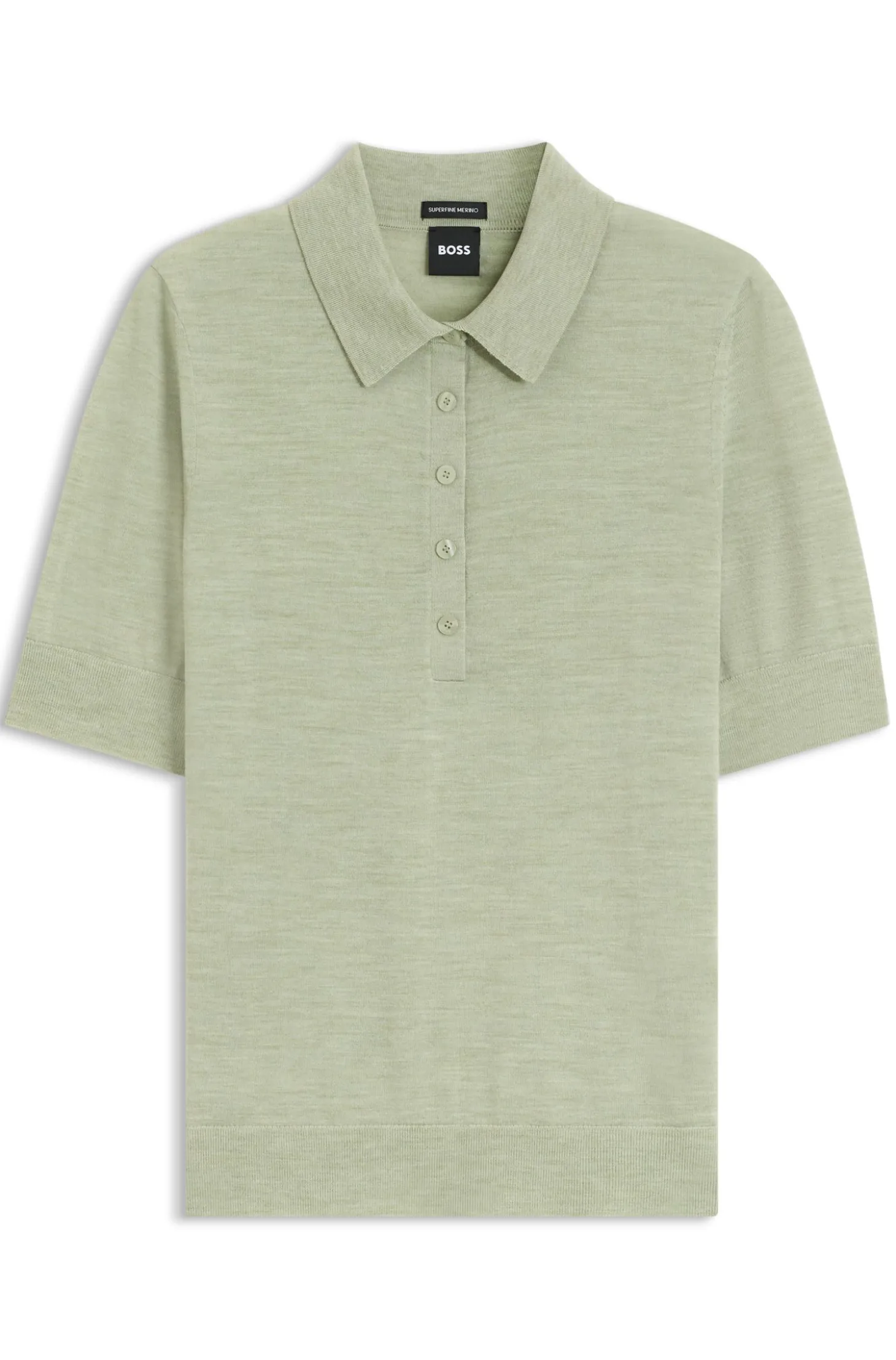 Strick-Poloshirt aus superfeiner Merinowolle