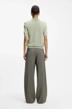Strick-Poloshirt aus superfeiner Merinowolle