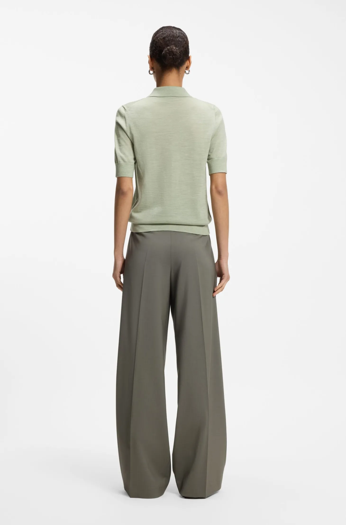 Strick-Poloshirt aus superfeiner Merinowolle