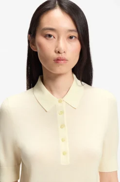 Strick-Poloshirt aus superfeiner Merinowolle