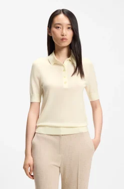 Strick-Poloshirt aus superfeiner Merinowolle