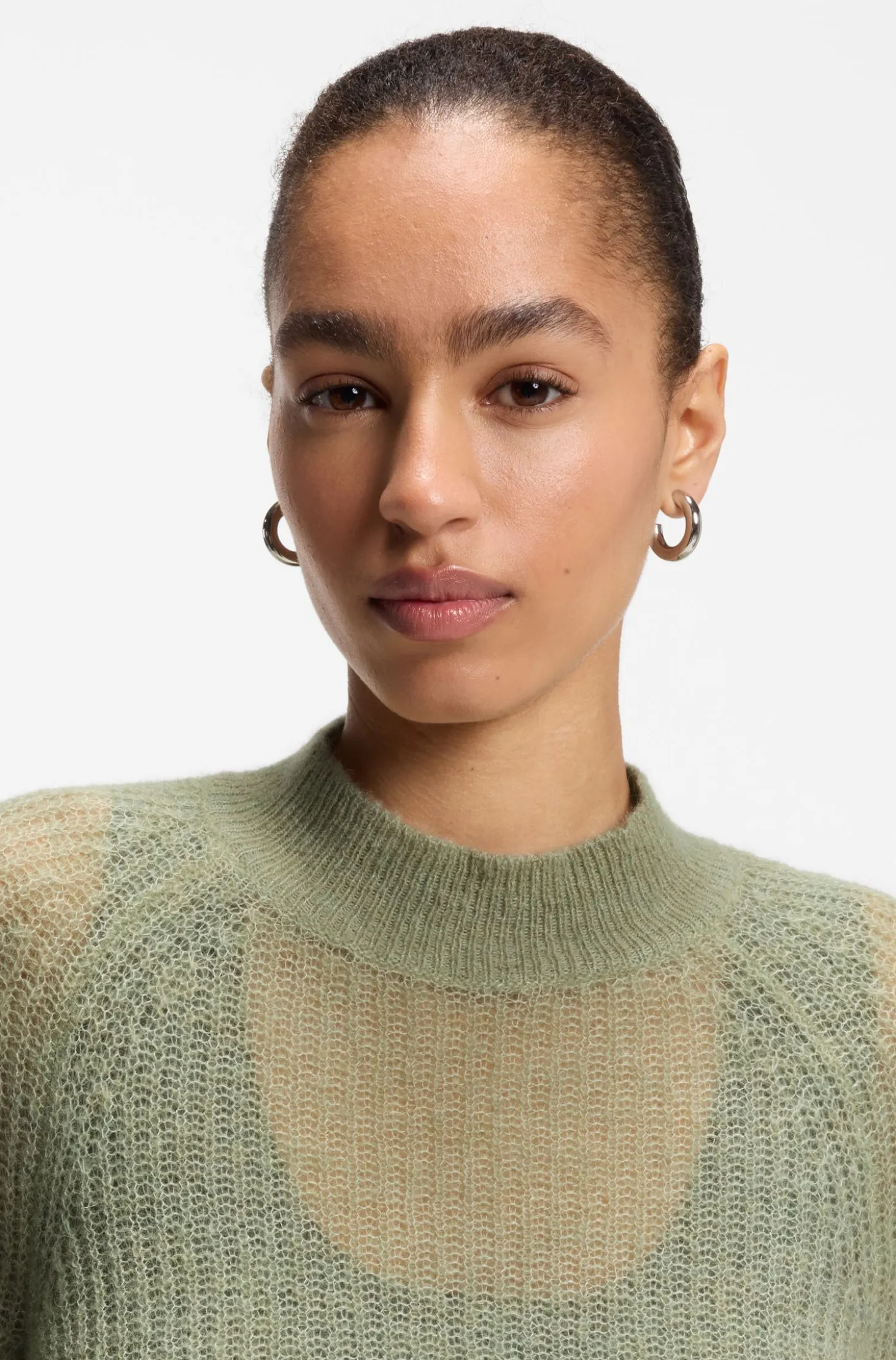 Strickpullover aus Alpaka-Mix mit Rippstrick