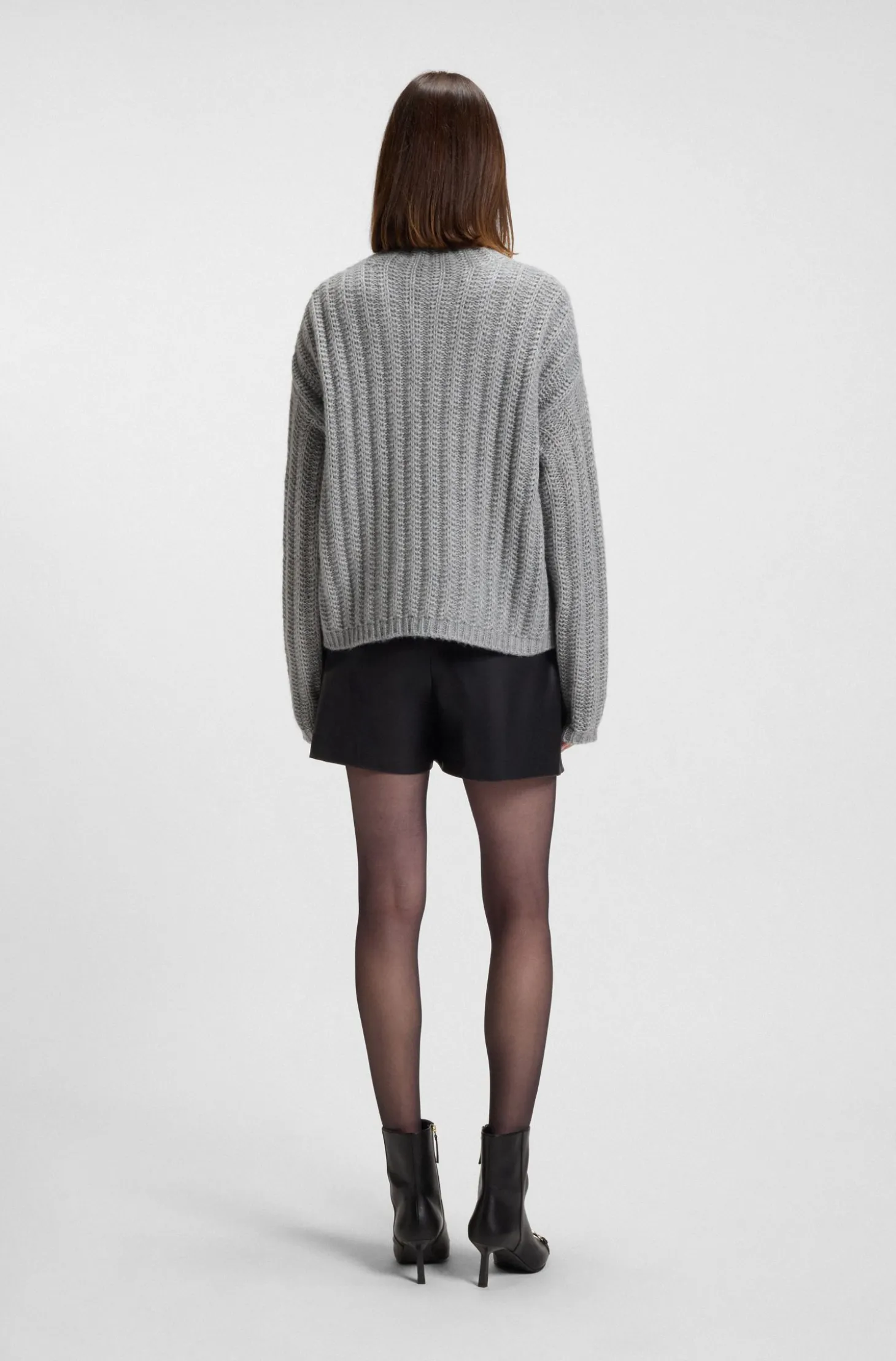 Strickpullover mit Ripp-Struktur