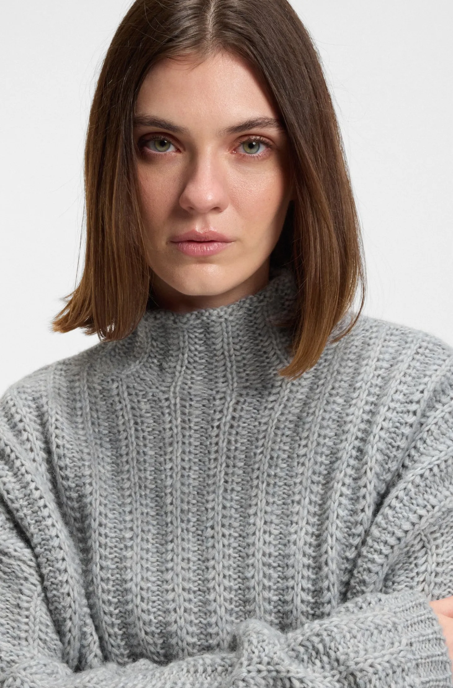 Strickpullover mit Ripp-Struktur