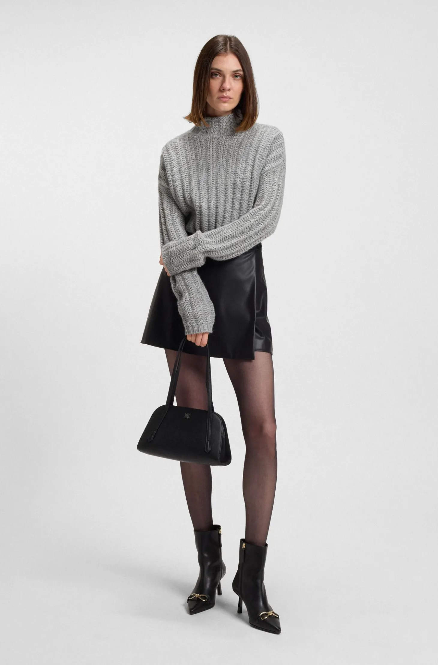 Strickpullover mit Ripp-Struktur