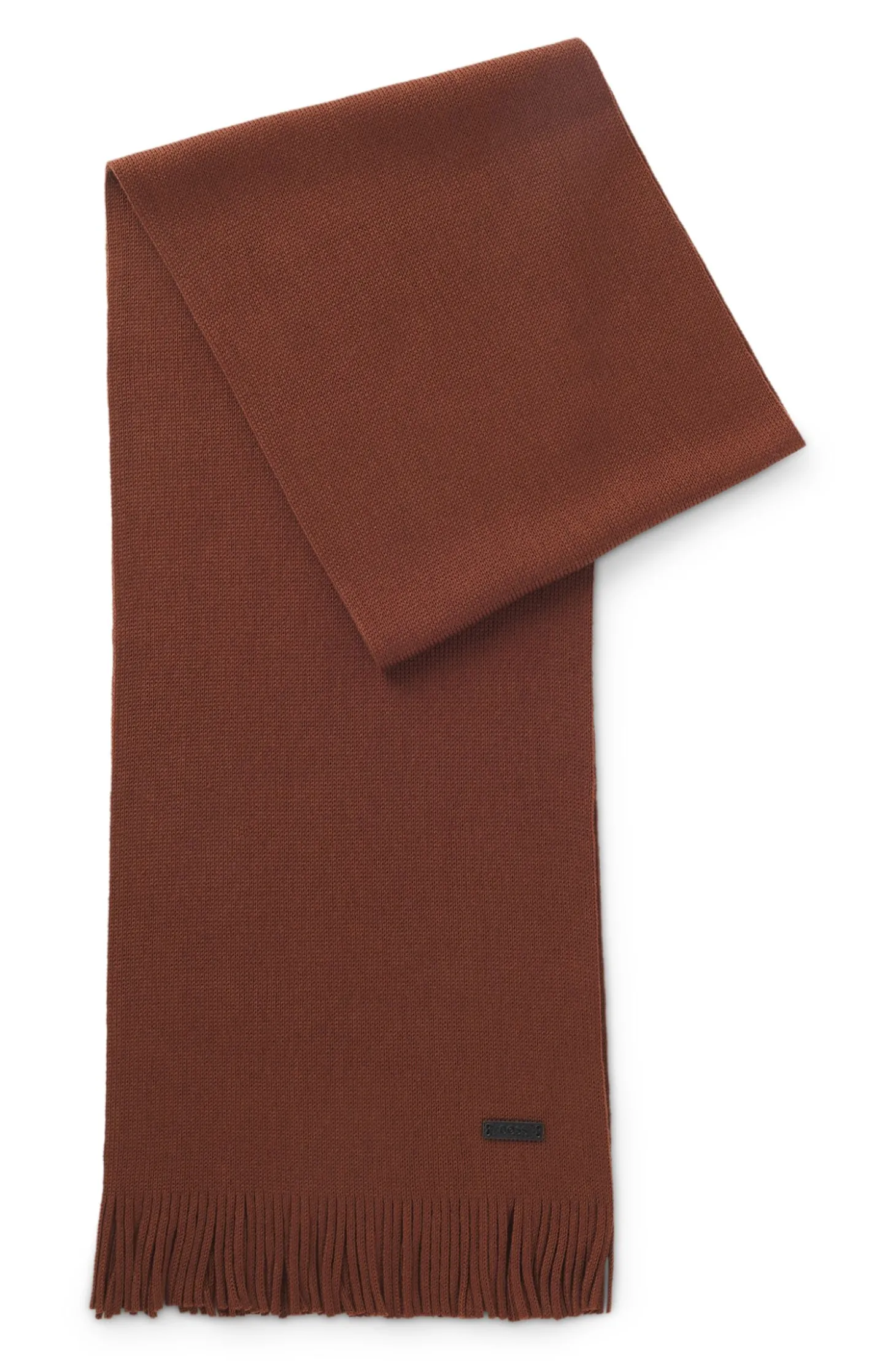 Strickschal aus Schurwolle mit Logo-Detail