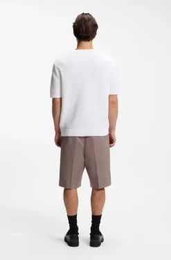 Strick-T-Shirt aus Baumwolle