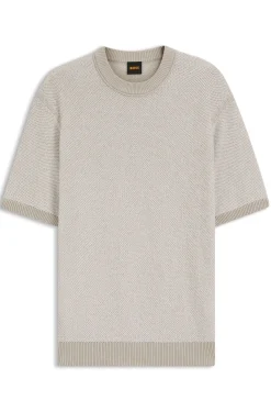 Strick-T-Shirt aus Baumwoll-Mix