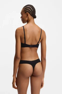 String aus Stretch-Baumwolle mit Logo-Bund