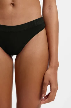 String aus Stretch-Baumwolle mit Logo-Bund