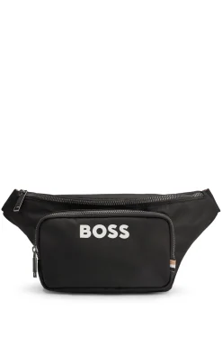 Strukturierte Gürteltasche mit kontrastfarbenem Logo