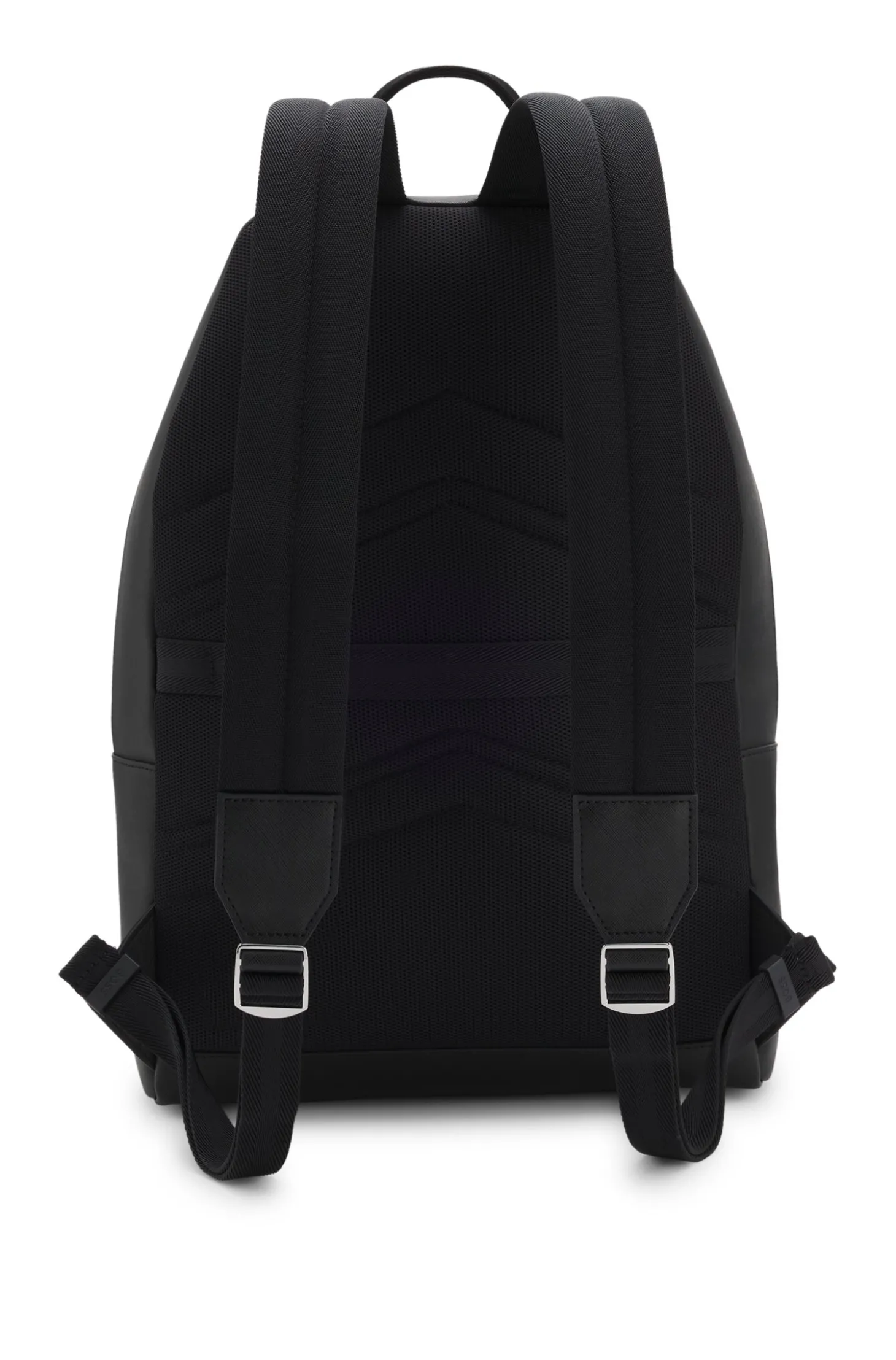 Strukturierter Rucksack mit poliertem Logo-Schriftzug