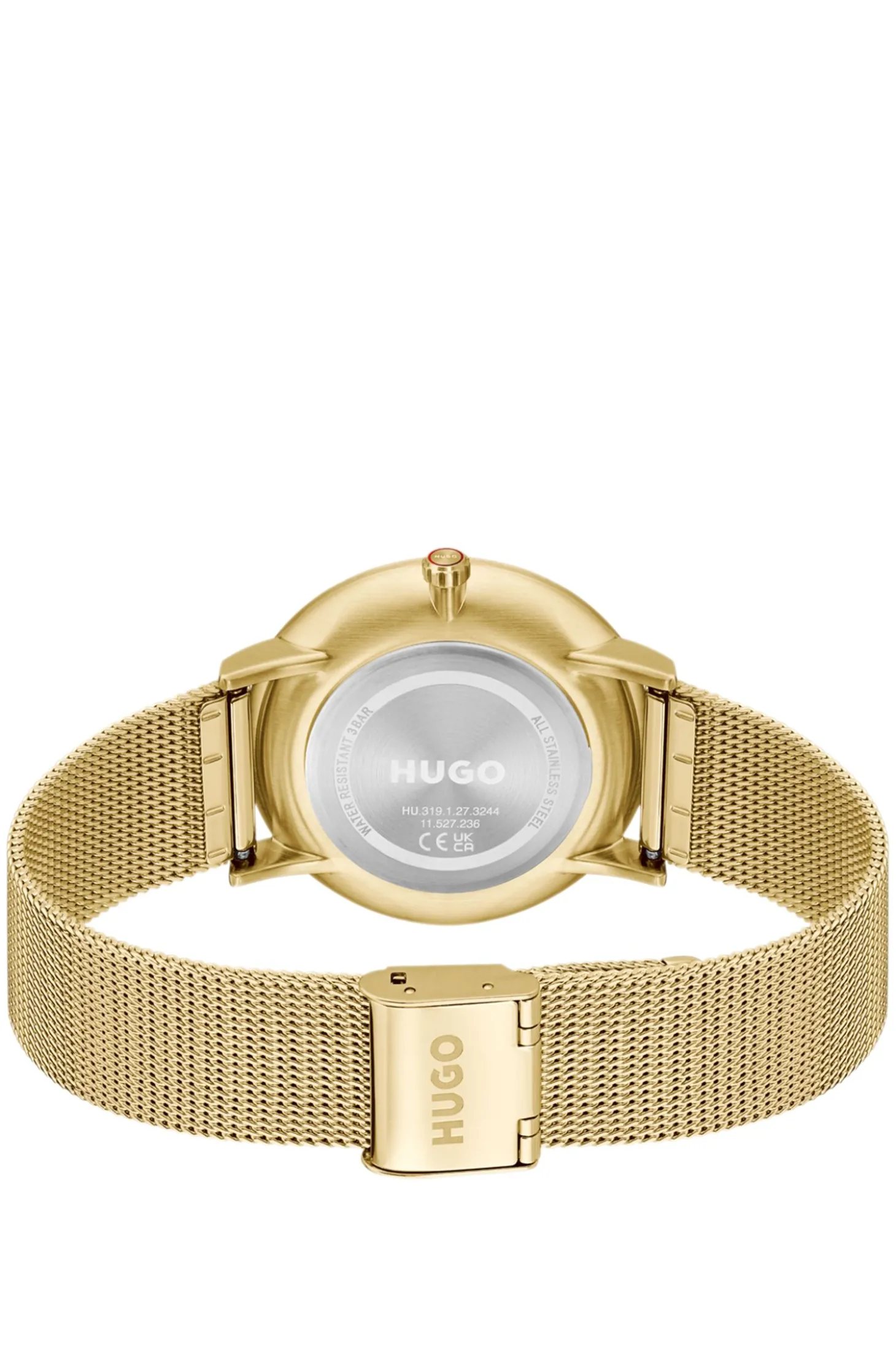 Style goldfarbene Uhr mit schwarzem Zifferblatt