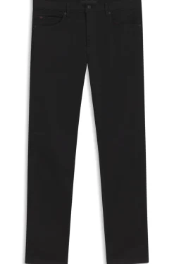 Superschwarze Slim-Fit Jeans aus Stretch-Denim