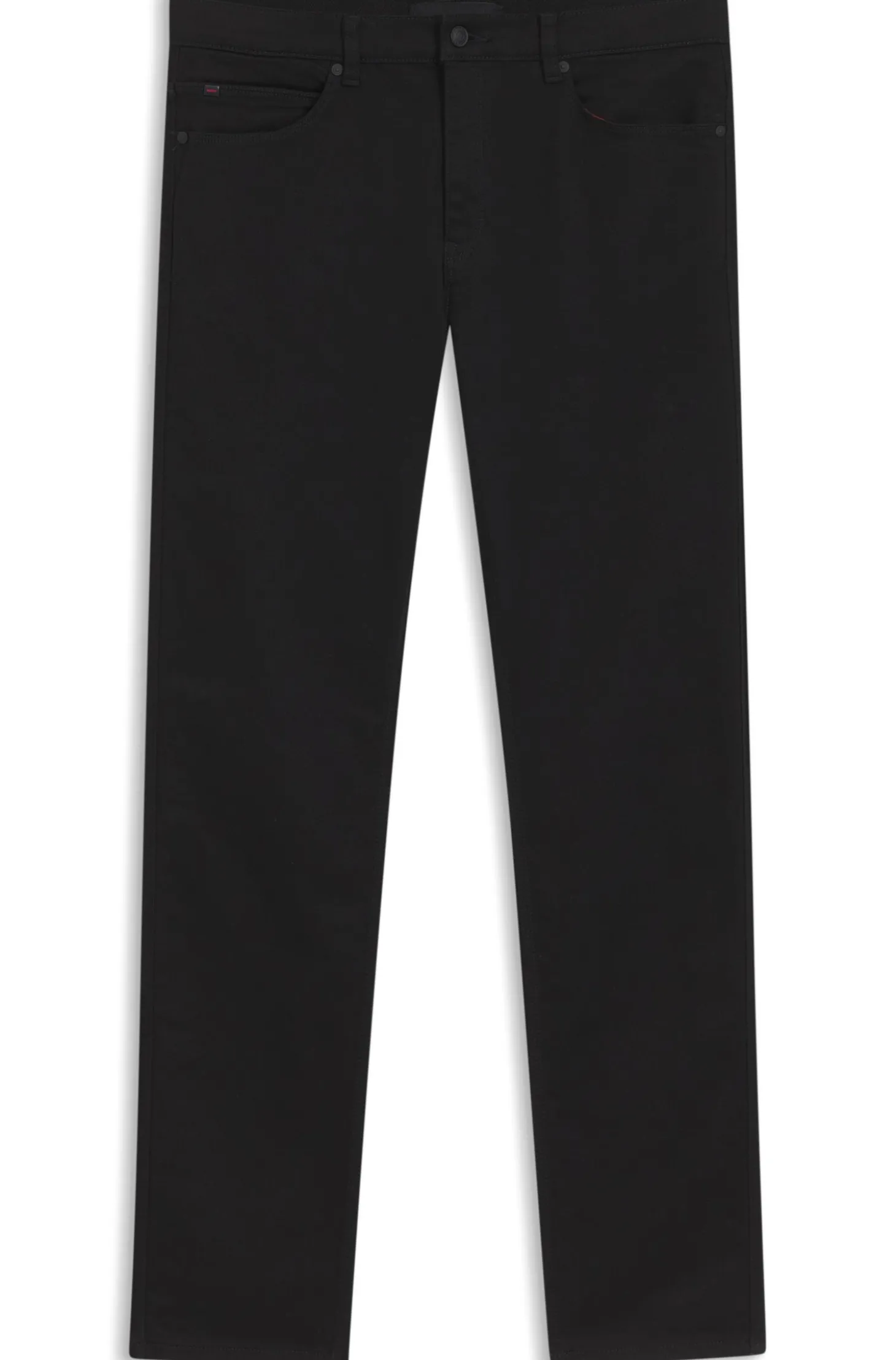 Superschwarze Slim-Fit Jeans aus Stretch-Denim