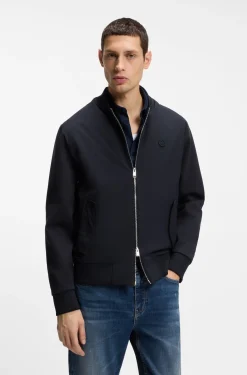 Sweatjacke aus merzerisierter Baumwolle mit Reißverschluss und Double-B-Monogramm