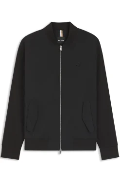 Sweatjacke aus merzerisierter Baumwolle mit Reißverschluss und Double-B-Monogramm