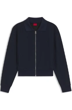 Sweatjacke mit Reißverschluss und Stack-Logo am Zipper