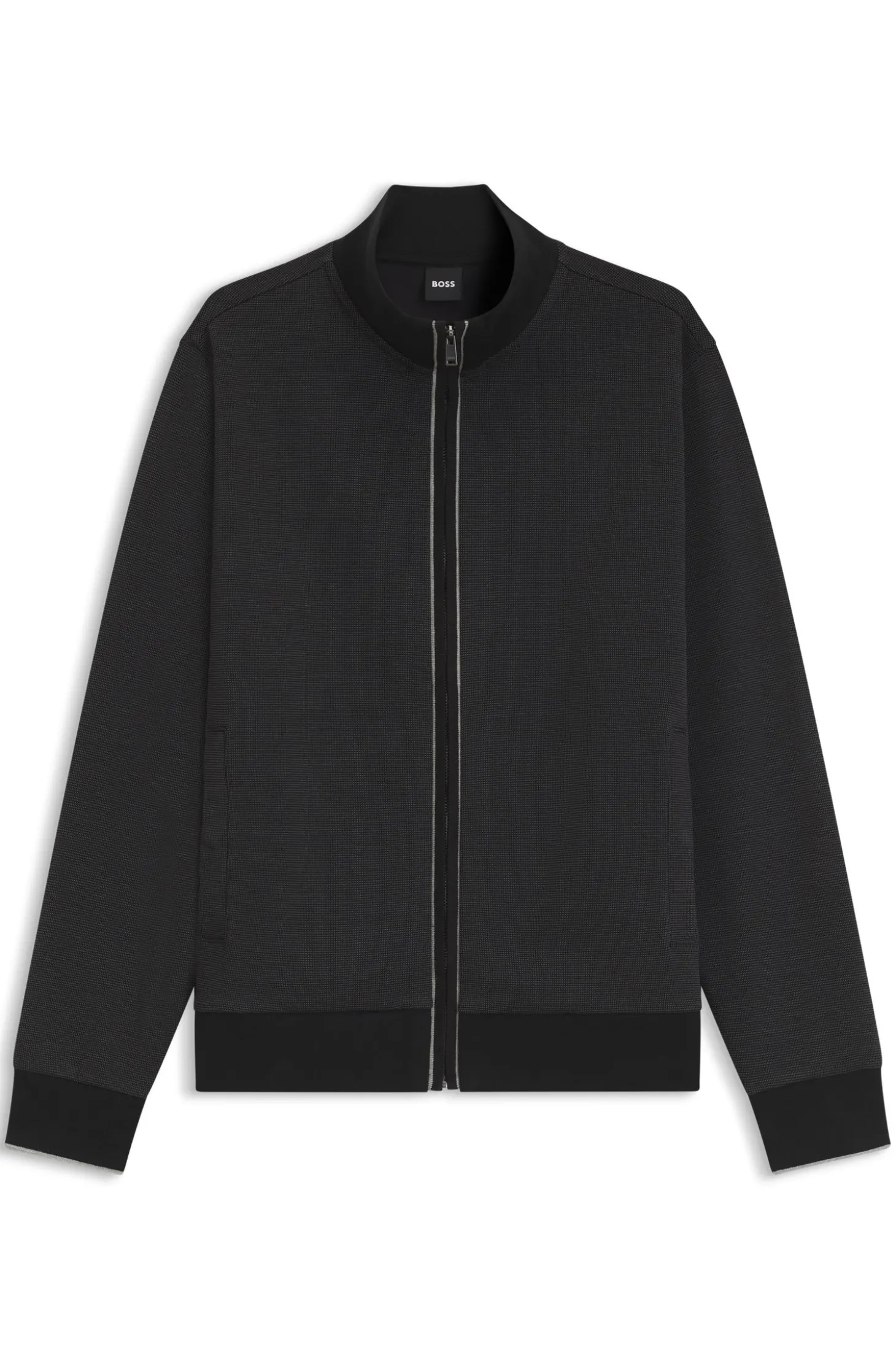 Sweatshirt aus Baumwolle mit Troyerkragen