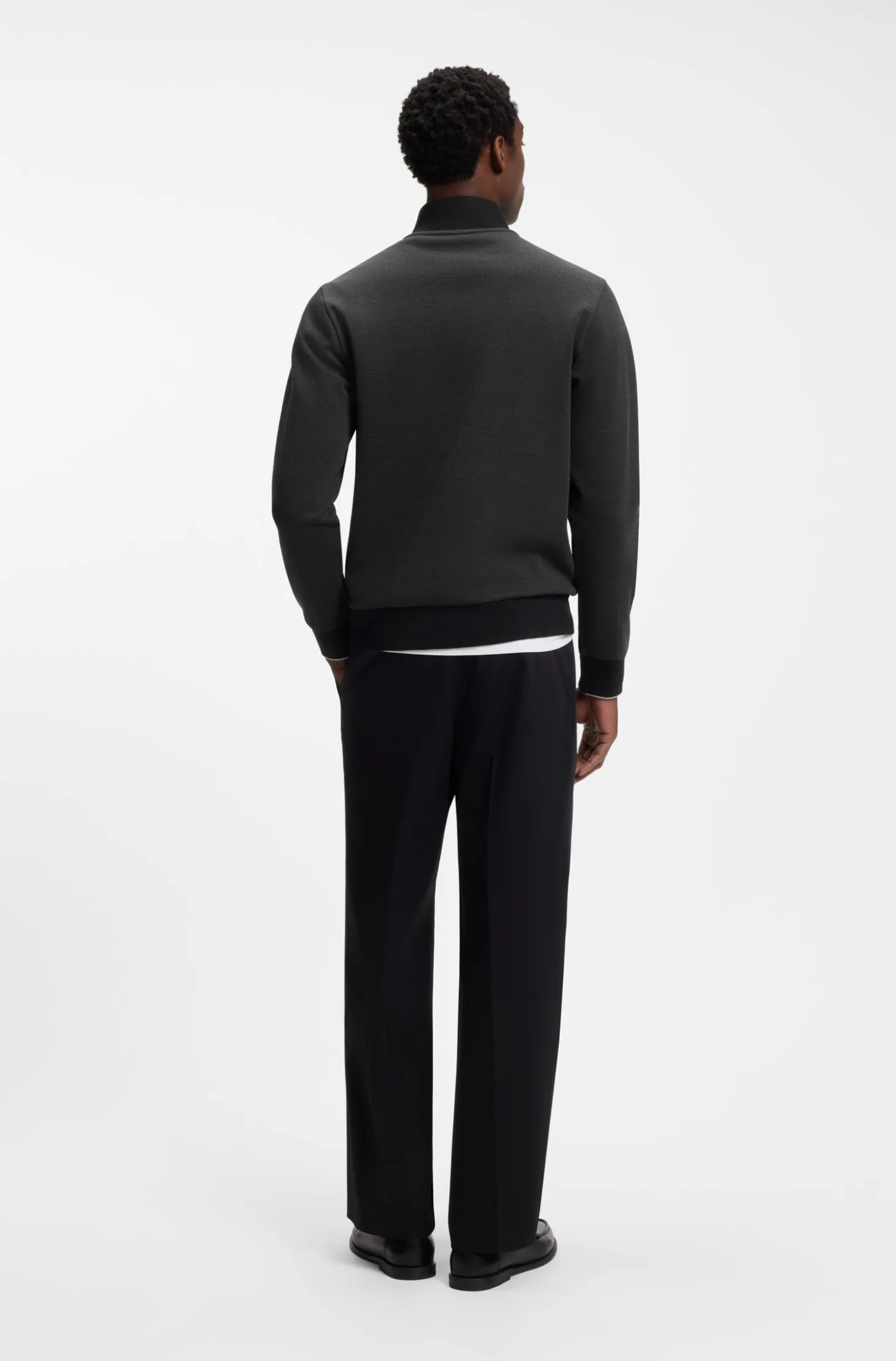 Sweatshirt aus Baumwolle mit Troyerkragen