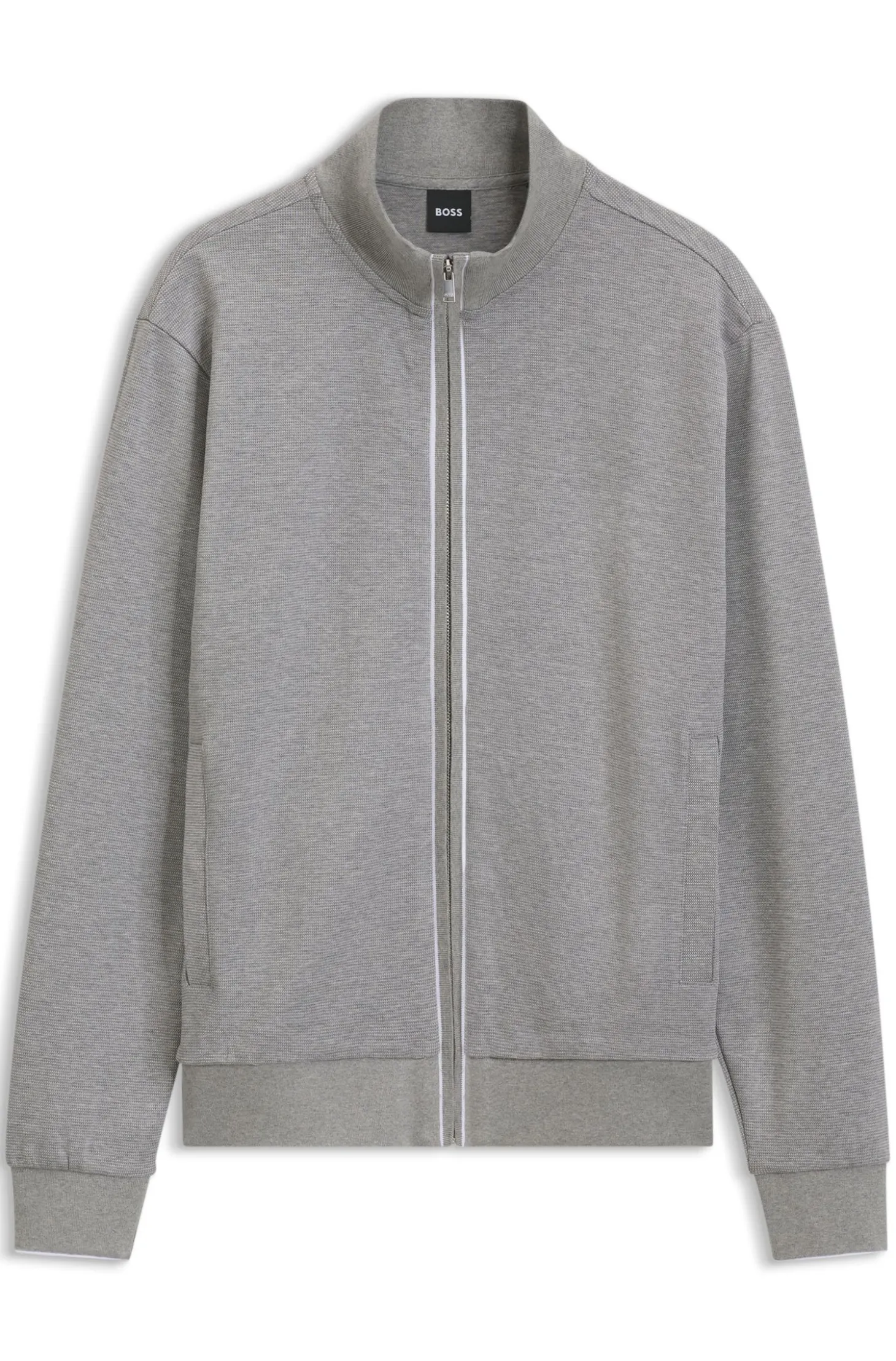 Sweatshirt aus Baumwolle mit Troyerkragen
