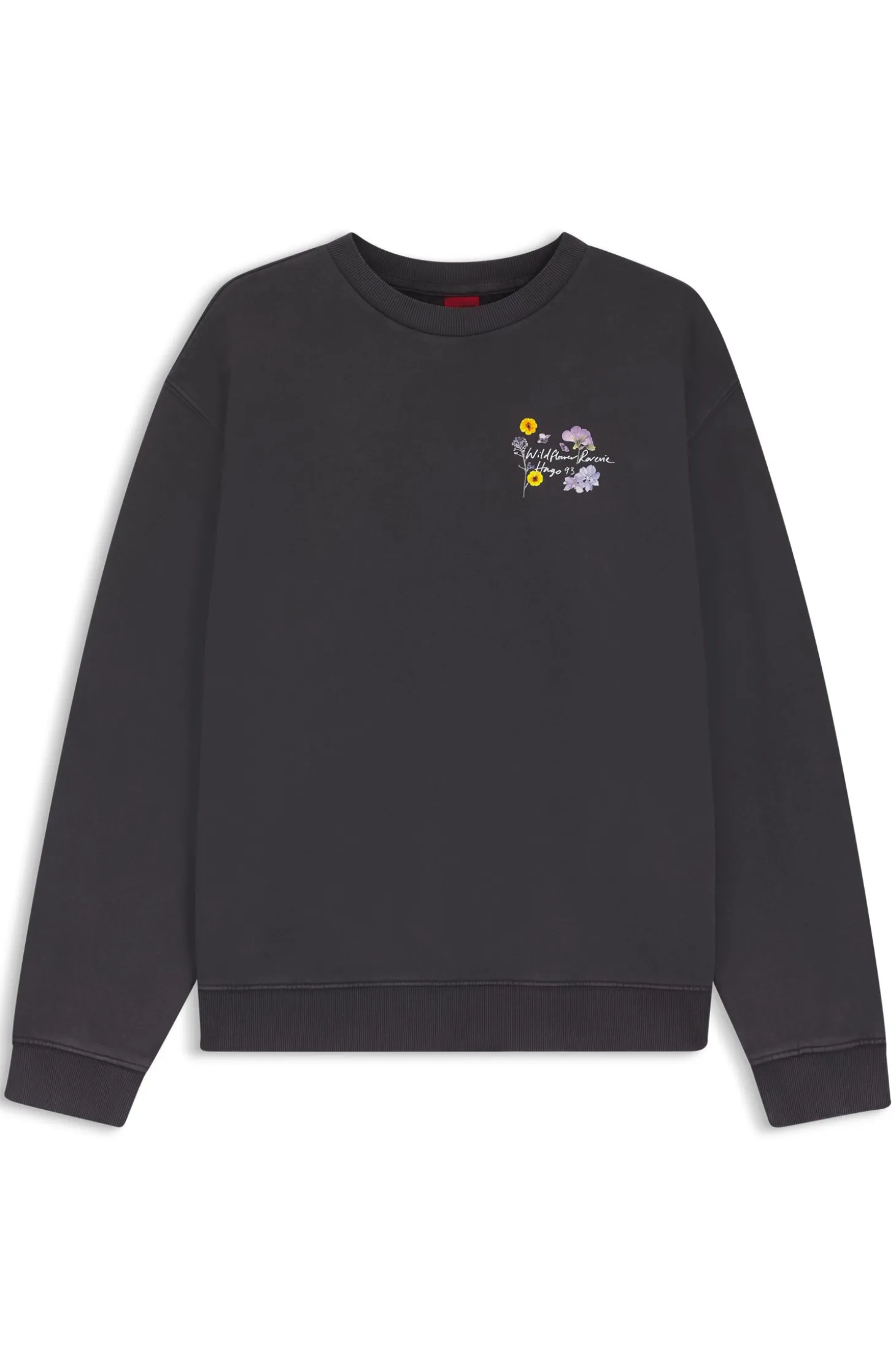 Sweatshirt aus Baumwolle mit Blumen-Artwork