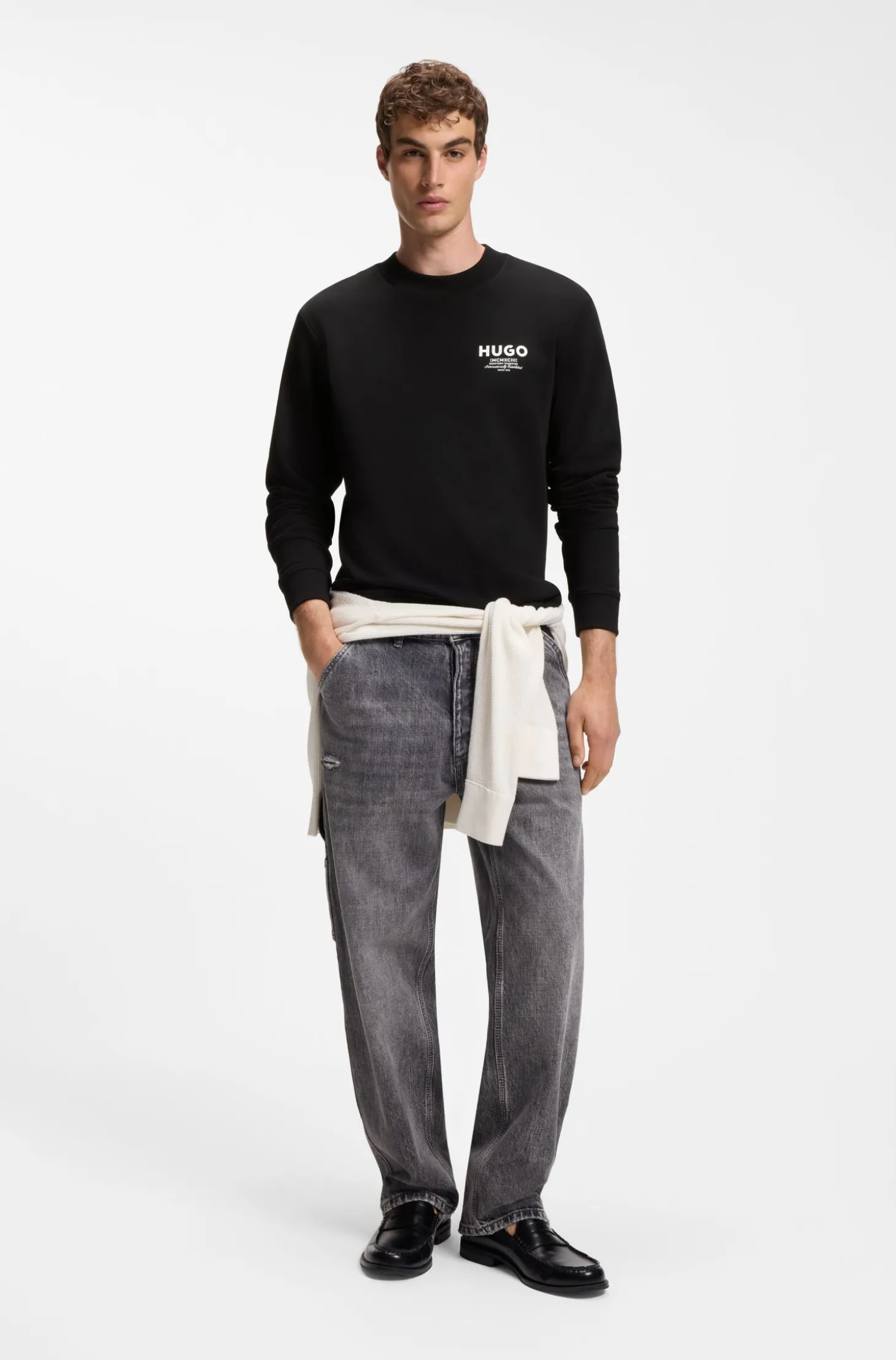 Sweatshirt aus Baumwoll-French-Terry mit markantem Logo-Print