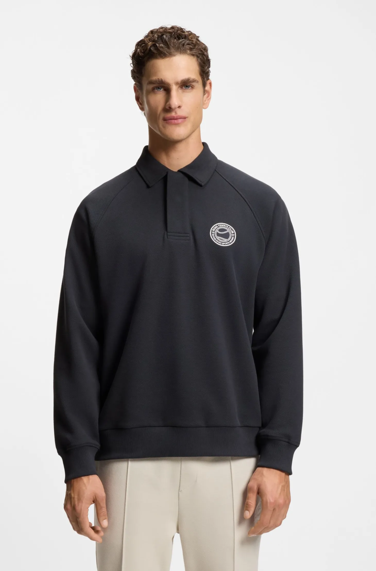 Sweatshirt aus Baumwoll-Mix mit Tennis-Artwork