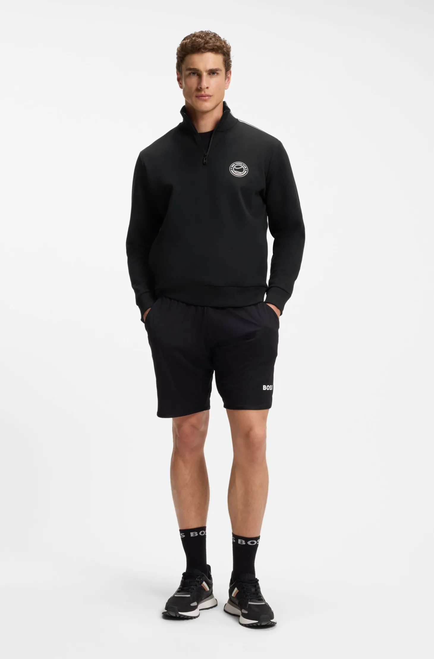 Sweatshirt aus Baumwoll-Mix mit Tennis-Artwork