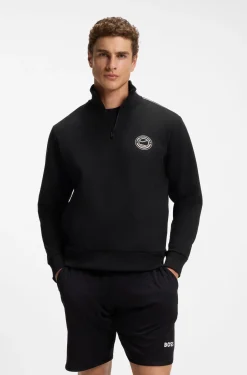 Sweatshirt aus Baumwoll-Mix mit Tennis-Artwork