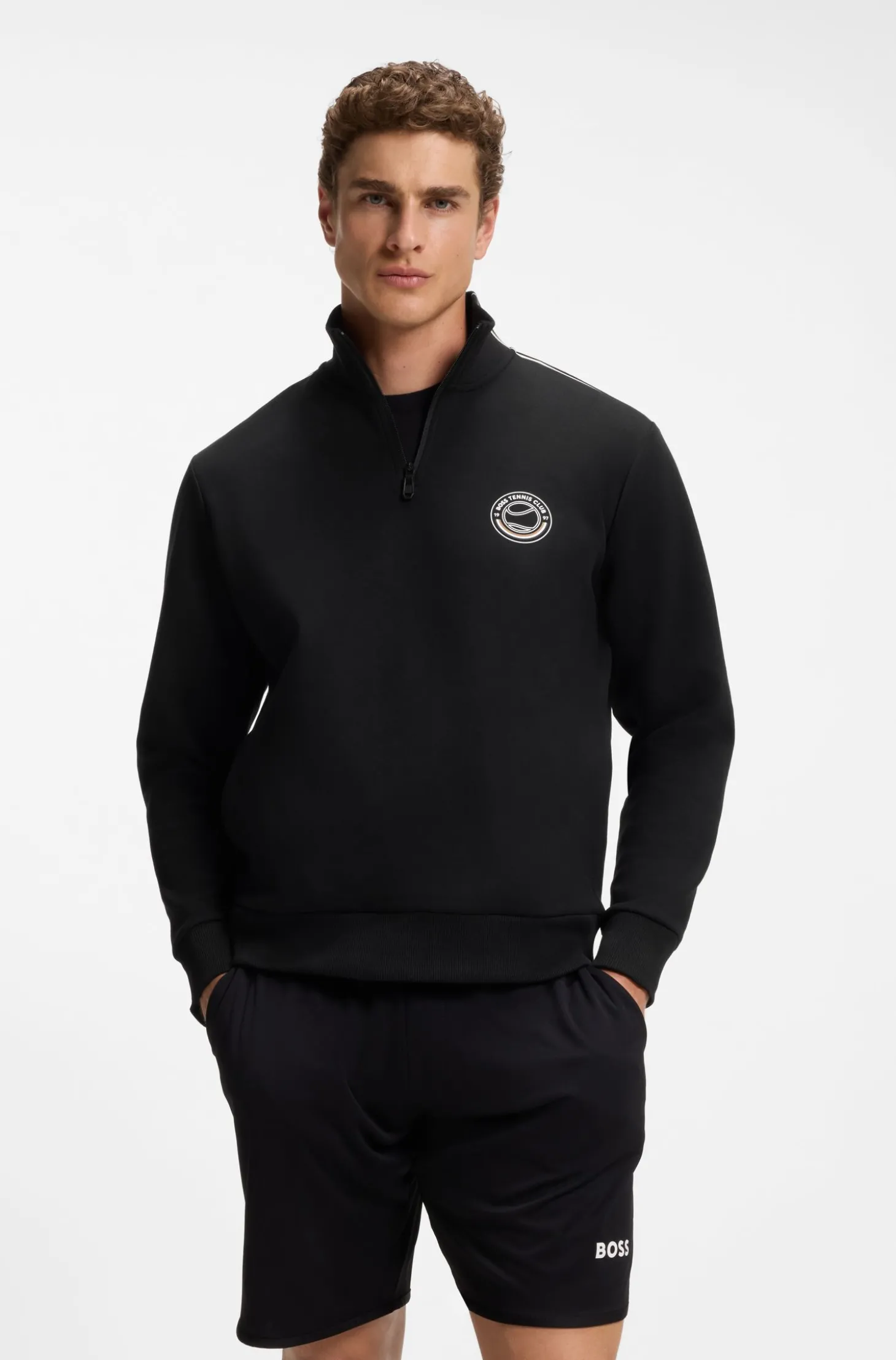 Sweatshirt aus Baumwoll-Mix mit Tennis-Artwork
