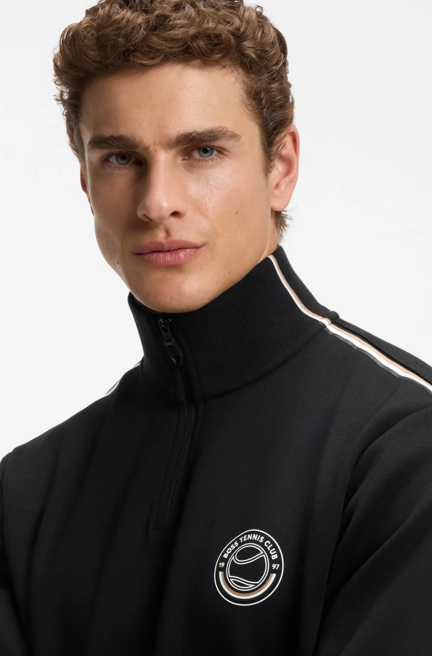 Sweatshirt aus Baumwoll-Mix mit Tennis-Artwork