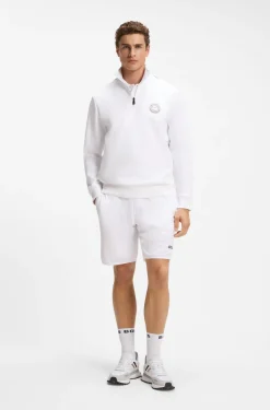 Sweatshirt aus Baumwoll-Mix mit Tennis-Artwork