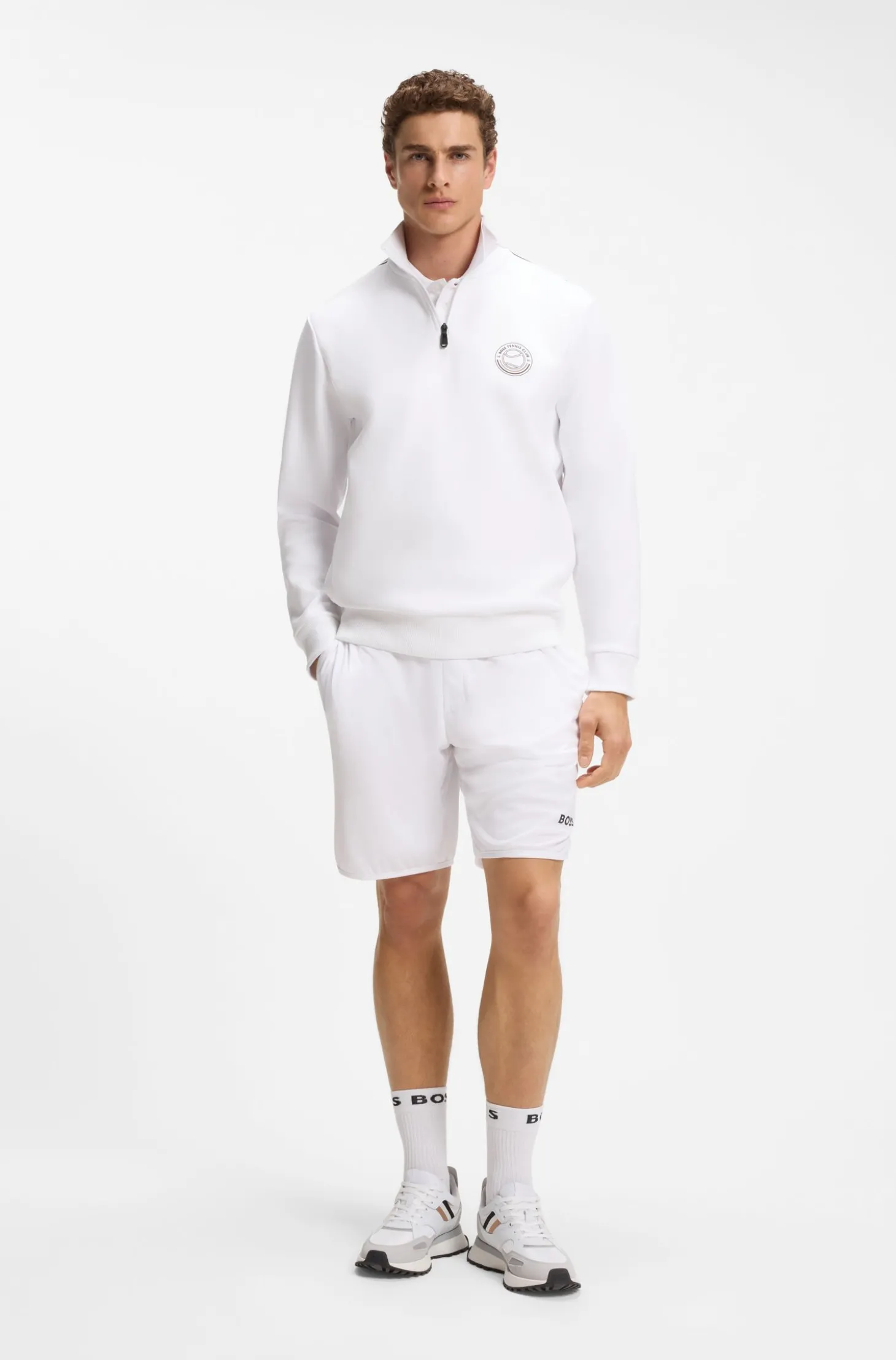 Sweatshirt aus Baumwoll-Mix mit Tennis-Artwork