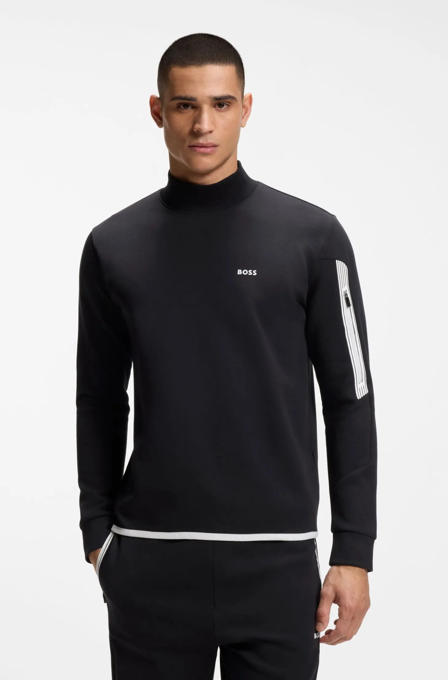 Sweatshirt aus Baumwoll-Mix mit Rundhalsausschnitt