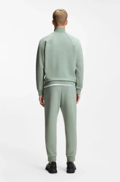 Sweatshirt aus Baumwoll-Mix mit kontrastfarbenen Paspeln