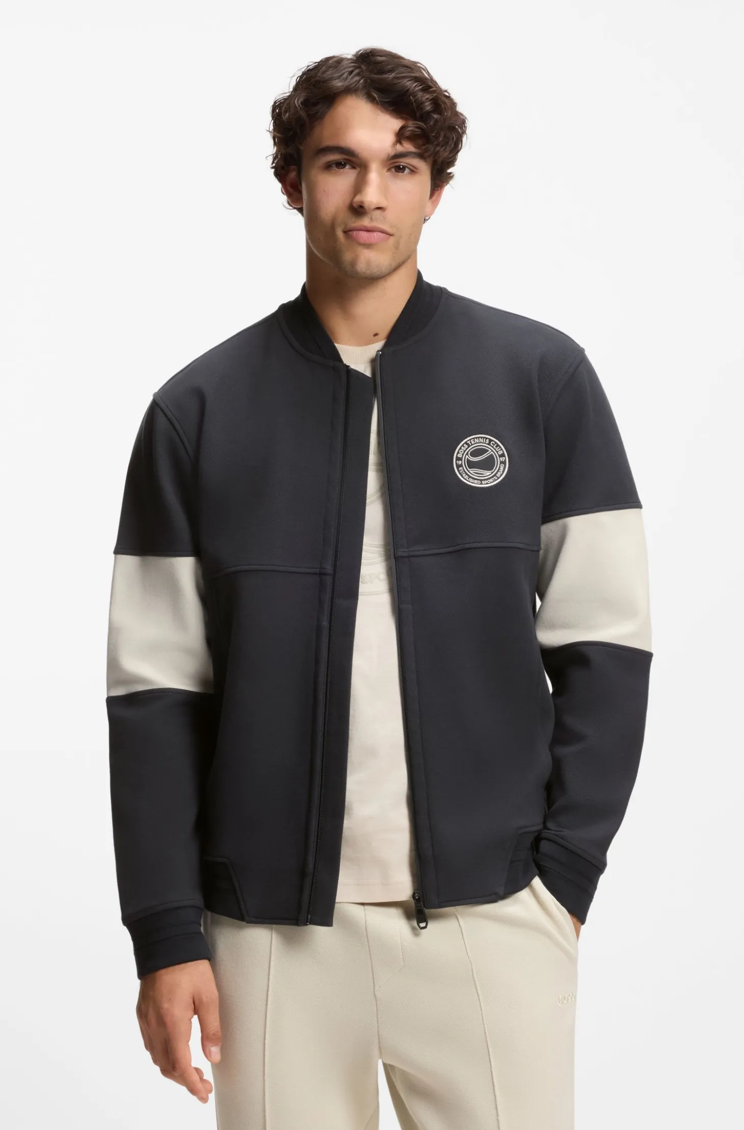Sweatshirt aus Baumwoll-Mix mit Tennis-Logo
