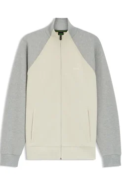 Sweatshirt aus Baumwoll-Mix mit kontrastfarbenen Paspeln