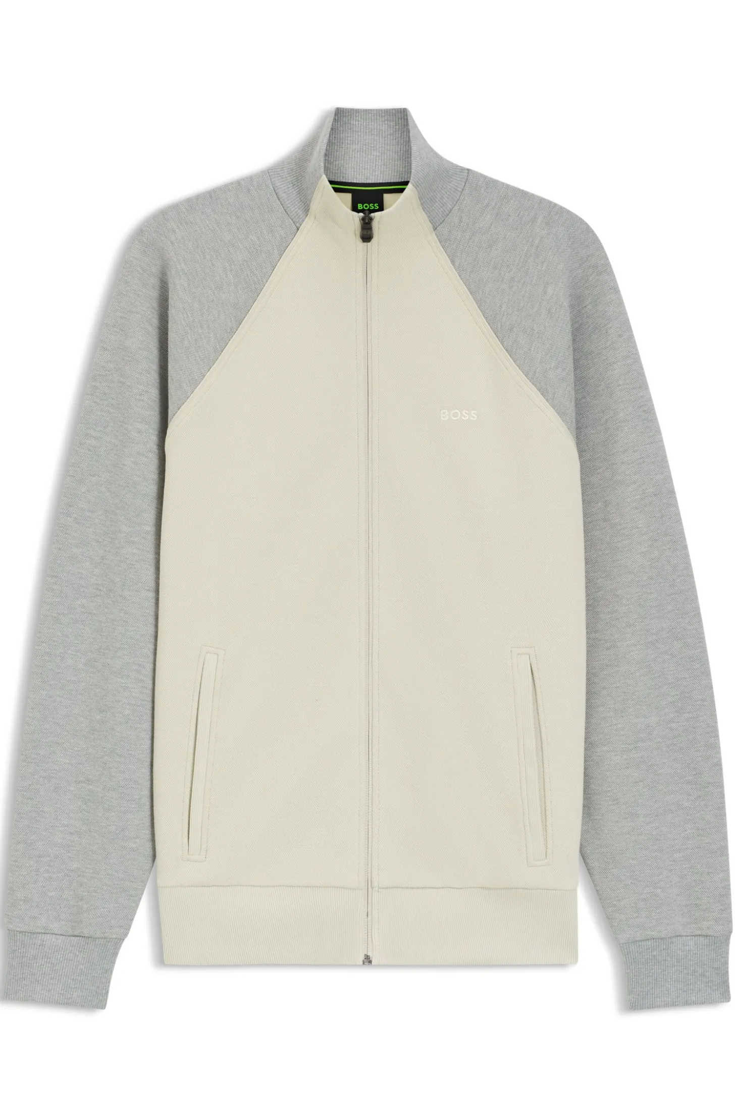 Sweatshirt aus Baumwoll-Mix mit kontrastfarbenen Paspeln