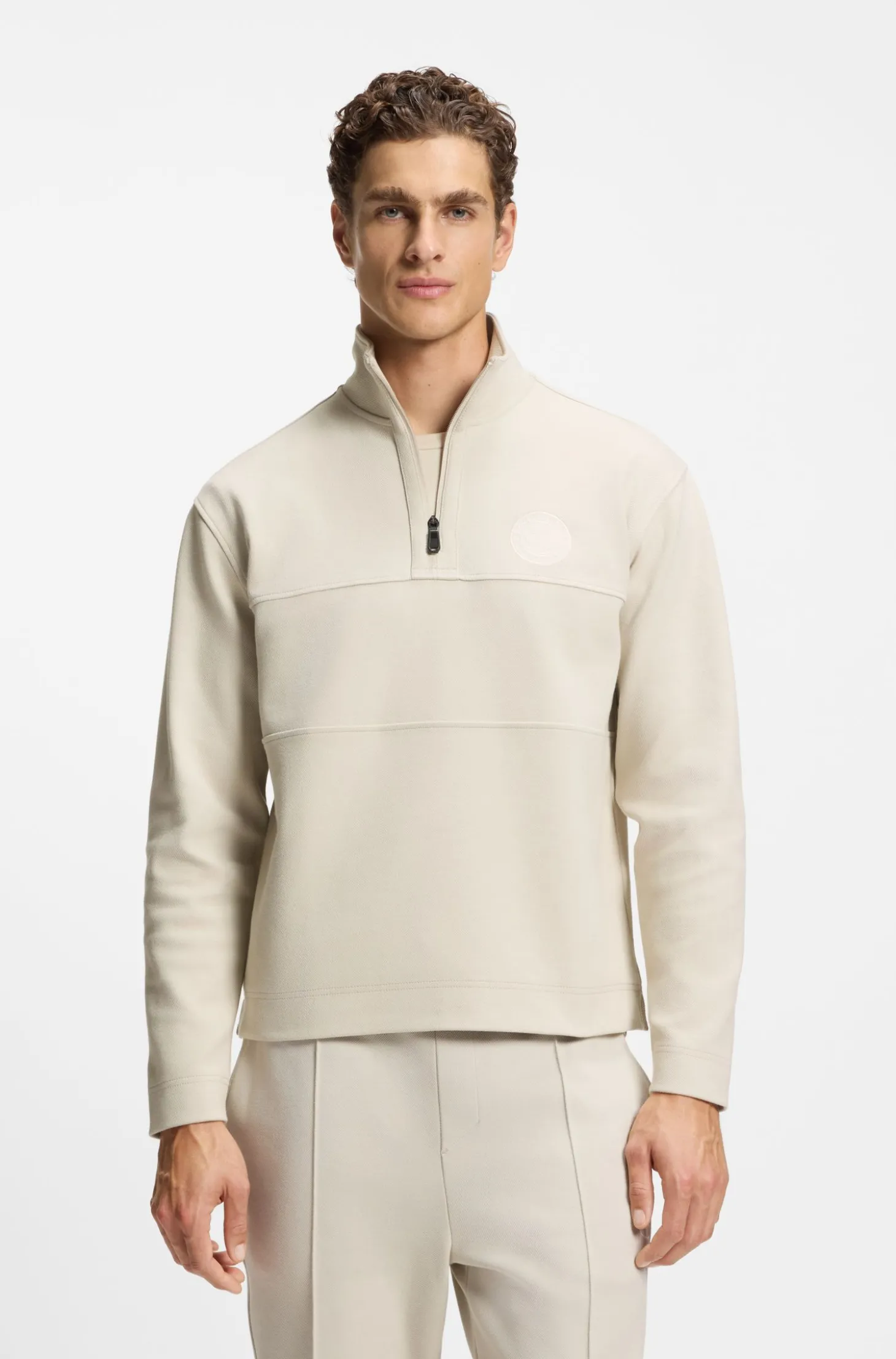 Sweatshirt aus Baumwoll-Mix mit Tennis-Logo