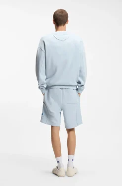 Sweatshirt aus Baumwoll-Mix mit Logo-Label