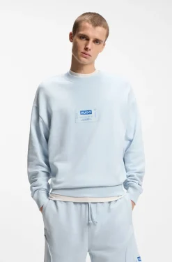Sweatshirt aus Baumwoll-Mix mit Logo-Label