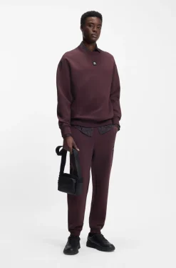 Sweatshirt aus Baumwoll-Mix mit Stack-Logo-Aufnäher
