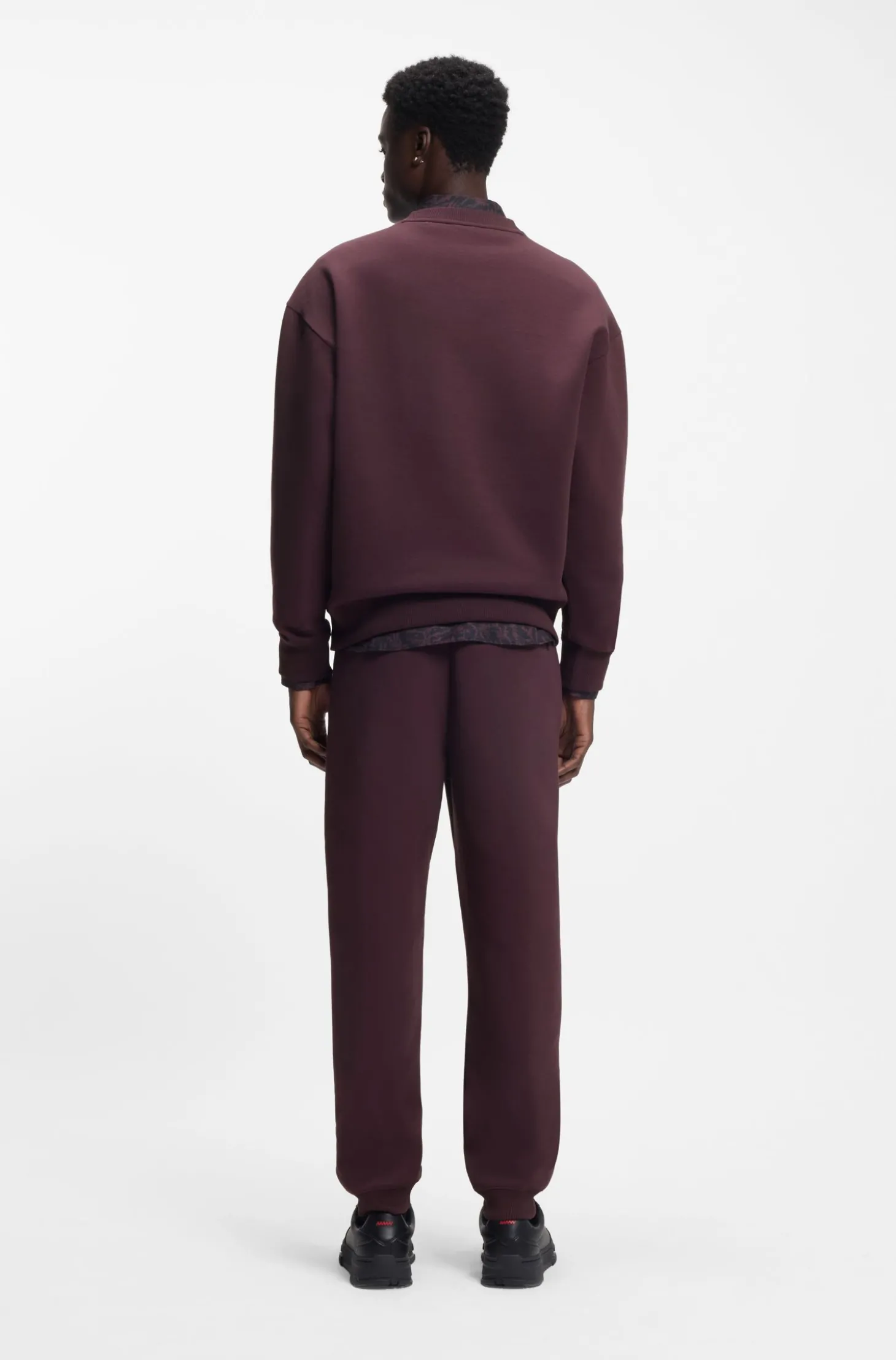 Sweatshirt aus Baumwoll-Mix mit Stack-Logo-Aufnäher