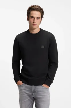 Sweatshirt aus Baumwoll-Terry mit Logo-Patch
