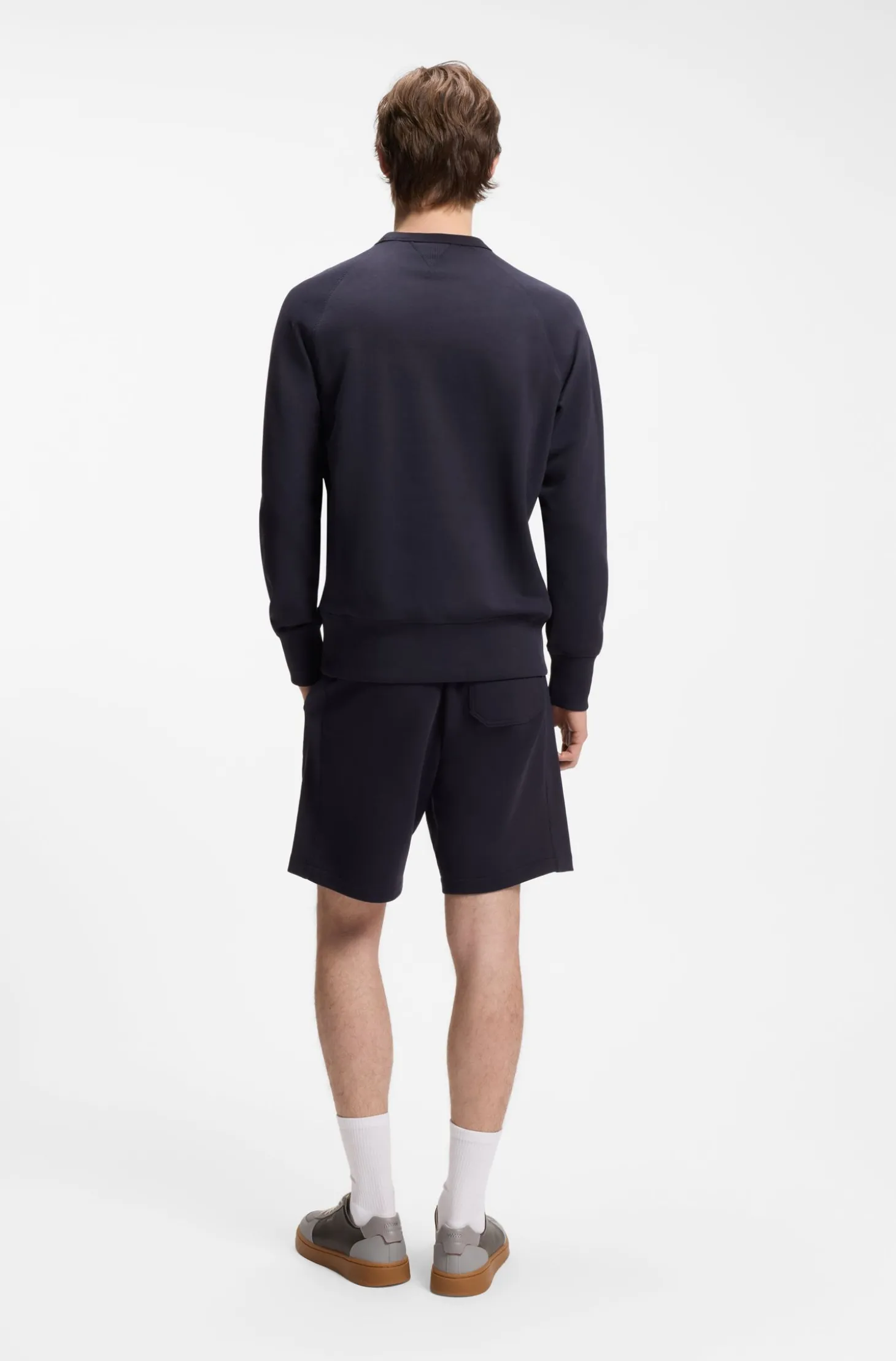Sweatshirt aus Baumwoll-Terry mit Logo-Badge