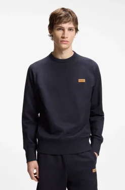 Sweatshirt aus Baumwoll-Terry mit Logo-Badge