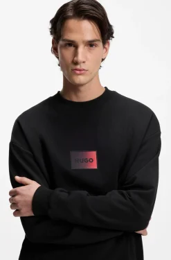Sweatshirt aus Baumwoll-Terry mit Gradient-Logo