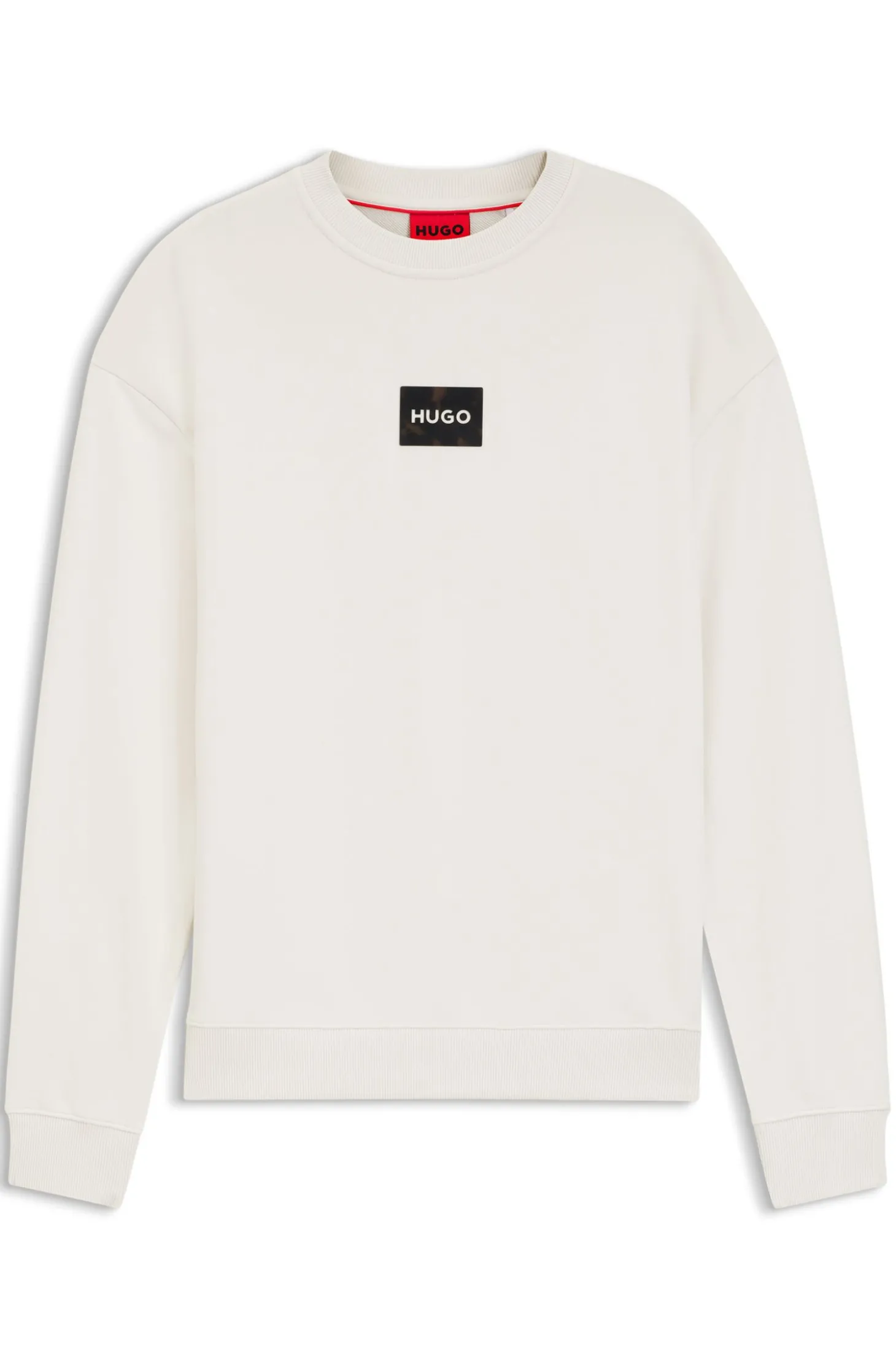 Sweatshirt aus Baumwoll-Terry mit Logo-Patch in Schildpatt-Optik